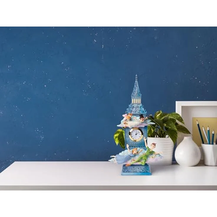 Enesco Disney Traditions Peter Pan Uhrenfigur, detailreiches Zifferblatt, Blau – Bild 6