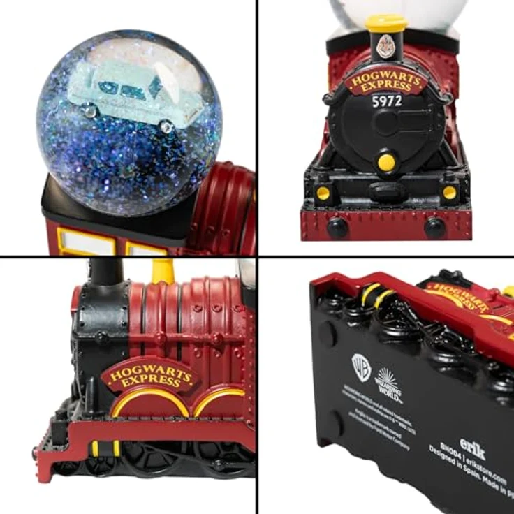Grupo Erik Harry Potter Hogwarts Express Schneekugel, 8 cm, detailreiche Darstellung aus Resin und Glas mit schimmernden Partikeln – Bild 3