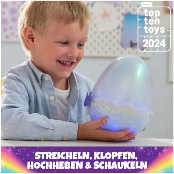 Spin Master Kuscheltier Spielfigur Hatchimals Big Egg - Secret Hatch Draggle - Interaktives Überraschungsei mit über 100 Geräuschen, Lichteffekten und magischem Schlüpf-Erlebnis – Bild 2