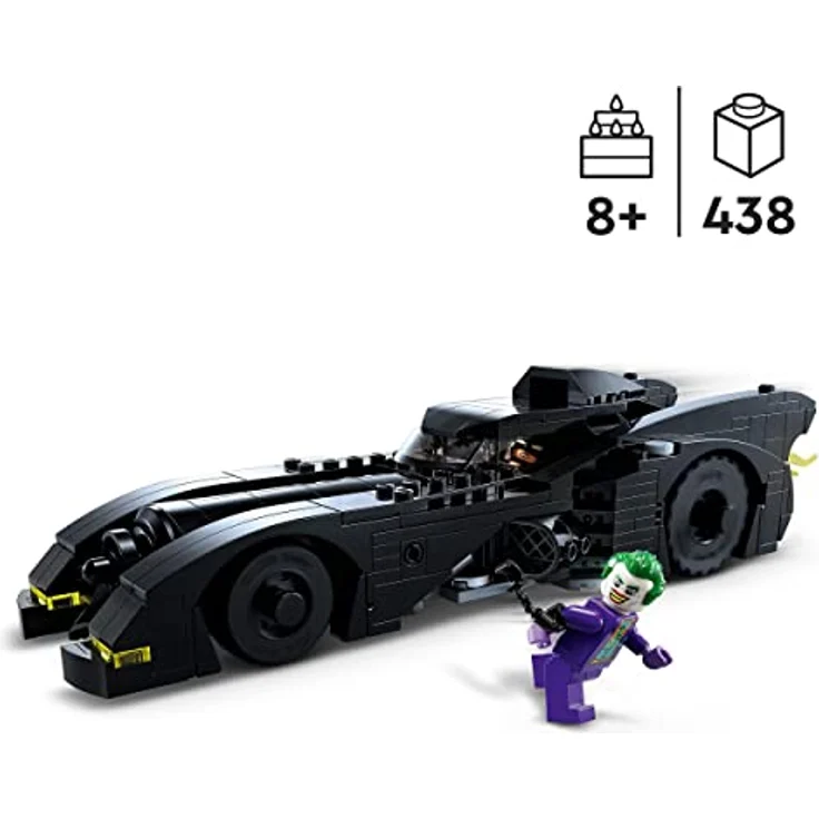 LEGO 76224 DC Batmobile: Batman verfolgt den Joker Set, Batmobil-Spielzeugauto von 1989 mit 2 Minifiguren, Automodell des Dark Knight mit Batarang, Superhelden-Geschenk für Kinder – Bild 2