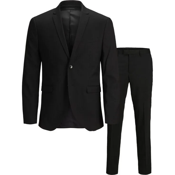 Jack & Jones Anzug COSTA (1-tlg), schwarz, Größe 46, Unifarben, 100% Polyester