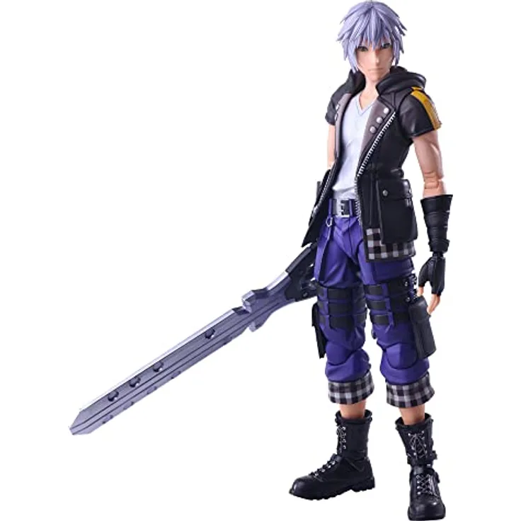 SquareEnix Kingdom Hearts III Play Arts Kai Actionfigur Riku Ver. 2, 24 cm mit Braveheart Schlüsselschwert und 28 beweglichen Teilen