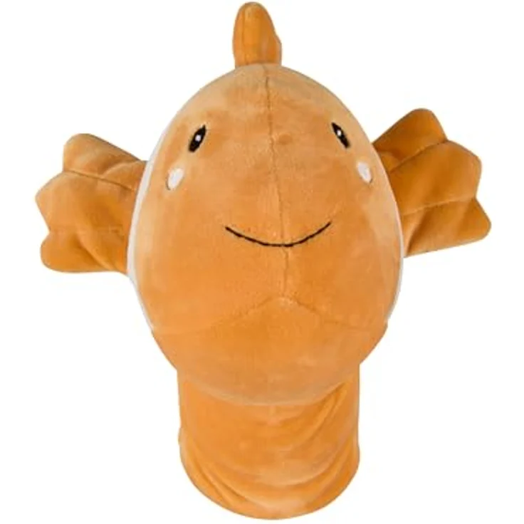 Sterntaler Handpuppe Clownfisch, weiche Kinder- und Babyspielzeug aus Flausch, 16 × 20 × 29 cm, dunkelgelb, wattiert mit Polyesterwatte – Bild 4