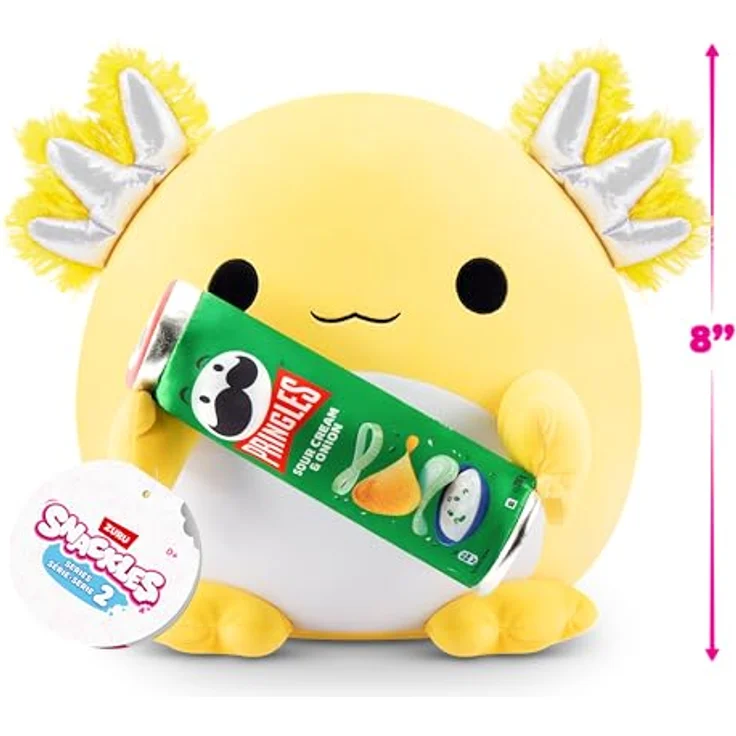 ZURU Snackles Serie 2, 20 cm Snackle (Leon) mit lizenziertem Snackmarken-Accessoire, kuschelig-weiches Plüschspielzeug – Bild 3