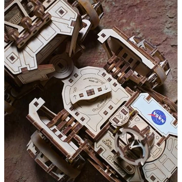UGEARS Bemannter Mars Rover - 3D Holzpuzzle Modellbausatz für Erwachsene - Mit 6x6-Allradantrieb und realistischen Details – Bild 2