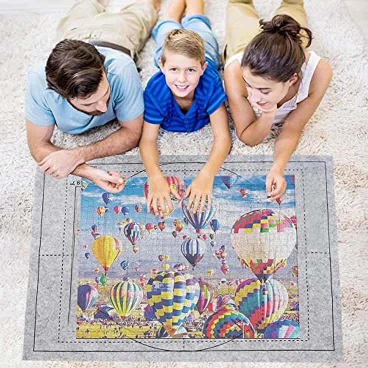 Celawork Puzzlematte für BIS 1500 2000 3000 Puzzle Teile Puzzle Pad Puzzleunterlage Puzzle Rollmatte Rollen Sie Puzzlematten für Puzzles auf 100 x 140 cm (Schwarz, für 3000) – Bild 8