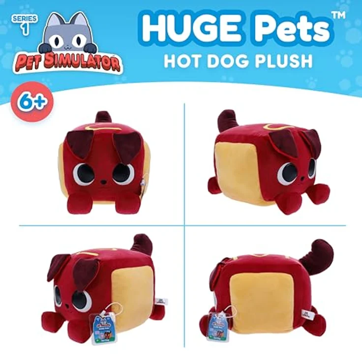 Pet Simulator Große Tiere Hotdog, 25 cm Plüschtier für Roblox-Fans, geeignet ab 3 Jahren – Bild 6