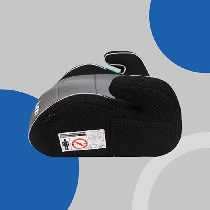 Petex Kindersitzerhöhung Max, ab: 6 Jahren, Befestigung mit 3-Punkt-Gurt des Fahrzeugs, i-Size Norm, UN ECE R129, ergonomisches Design, robustes HDPE-Kunststoff - schwarz – Bild 5