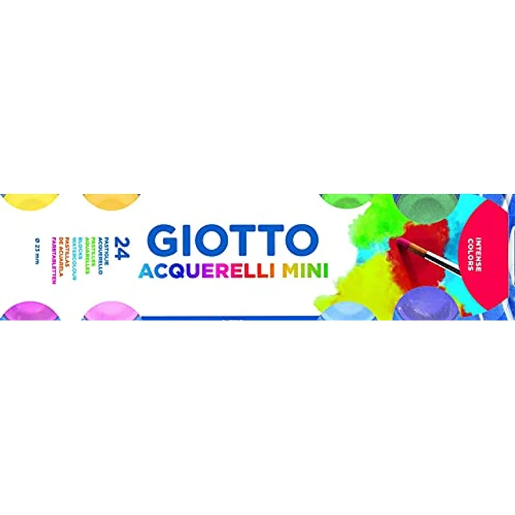Giotto 352600 Box Aquarellfarben Mini, 24 Pans, sortiert, für Kinder ab 3 Jahren, intensive Farben – Bild 3
