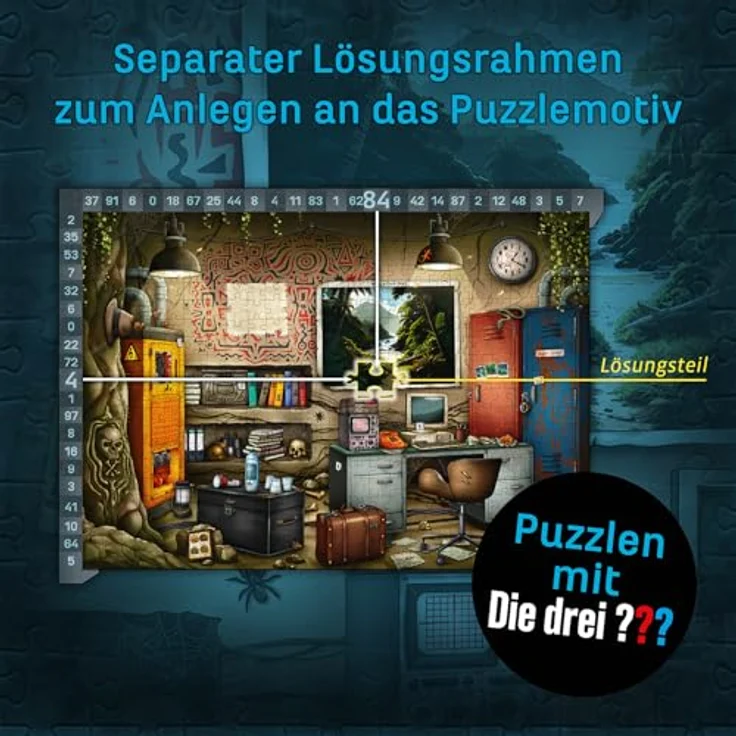 EXIT® Puzzle Die drei ??? Toteninsel, 500 Teile mit packender Escape-Story und versteckten Rätseln – Bild 5