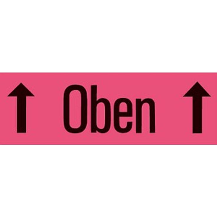 HERMA 1.000 Warnetiketten 6756 rot »Oben«, selbstklebend, rechteckig, 118,0 x 39,0 mm, FSC®-zertifiziert