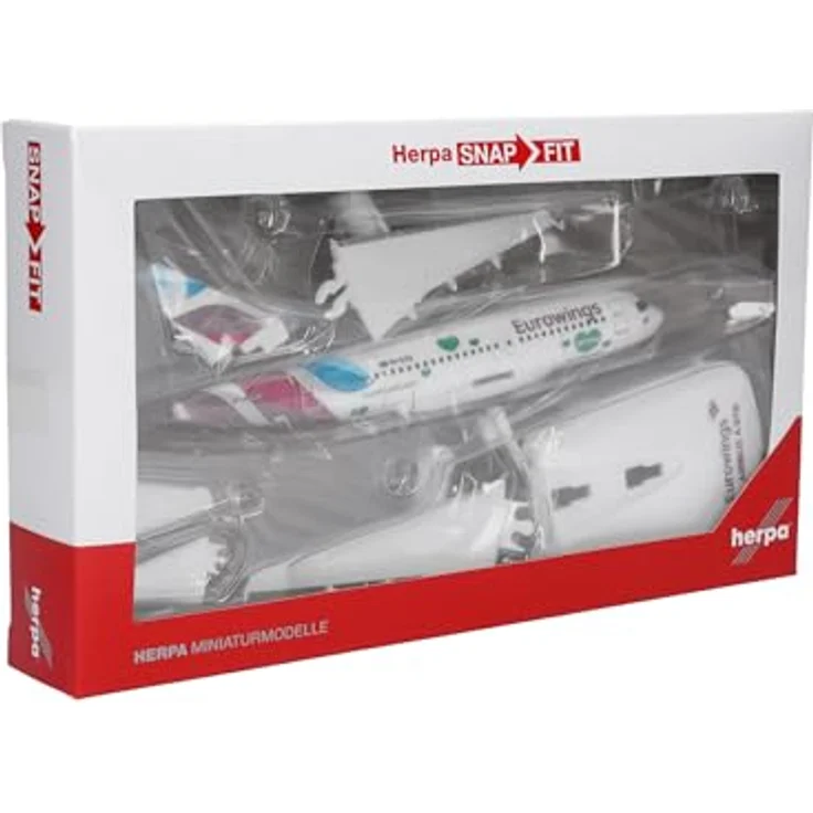 Herpa Snap-Fit Modellflugzeug Eurowings Airbus A319 Steiermark Miniatur 1:200 Kunststoff, Sammlerstück mit Standfuß – Bild 4