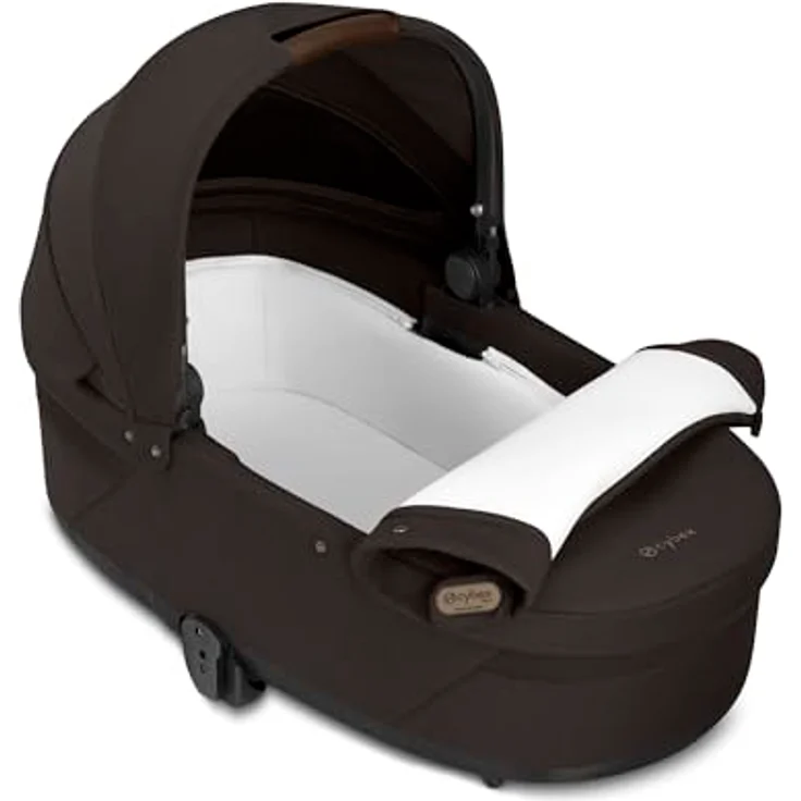 CYBEX Gold COT S LUX Kinderwagenaufsatz, Ab Geburt bis ca. 6 Monate, für Balios S Lux und Talos S Lux, Chocolate Brown, mit XXL-Sonnenverdeck und Tragegriff – Bild 2
