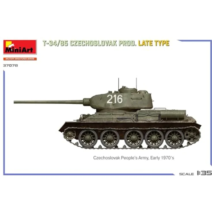 Miniart Miniart 1:35 - T34/85 Czechoslovak Prod, Late Type Modellfahrzeug mit detaillierter Nachkriegsproduktion – Bild 12