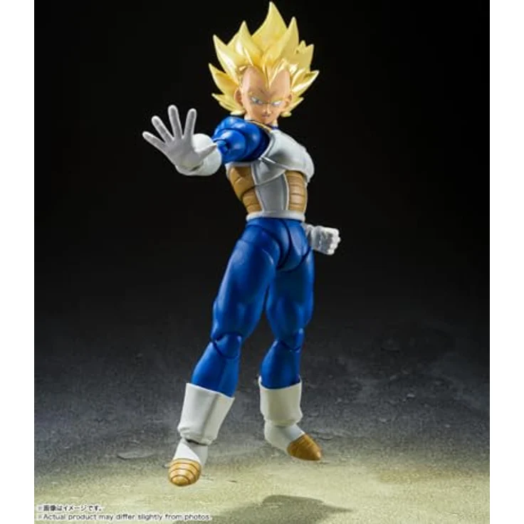TAMASHII NATIONS Dragon Ball Z - Super Sayan Vegeta - Figurine S.H. Figuarts, 14cm Sammelfigur – Bild 2