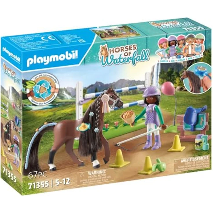 Playmobil® Konstruktions-Spielset Zoe & Blaze mit Turnierparcours (71355), Horses of Waterfall, (67 St), teilweise aus recyceltem Material – Bild 2