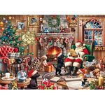Schmidt Spiele 58872 Gemütliche Weihnachten, 1000 Teile Puzzle, 69,3 x 49,3 cm, spezielle Pappe mit perfekter Passgenauigkeit, empfohlen ab 12 Jahren