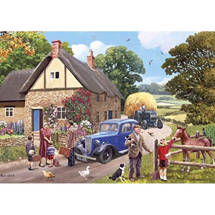 Gibsons GIBG5056 The Evakuees, 4x 500-teilige Puzzles zur britischen Kinder-Evakuierung im Zweiten Weltkrieg, umweltfreundlich gefertigt – Bild 4