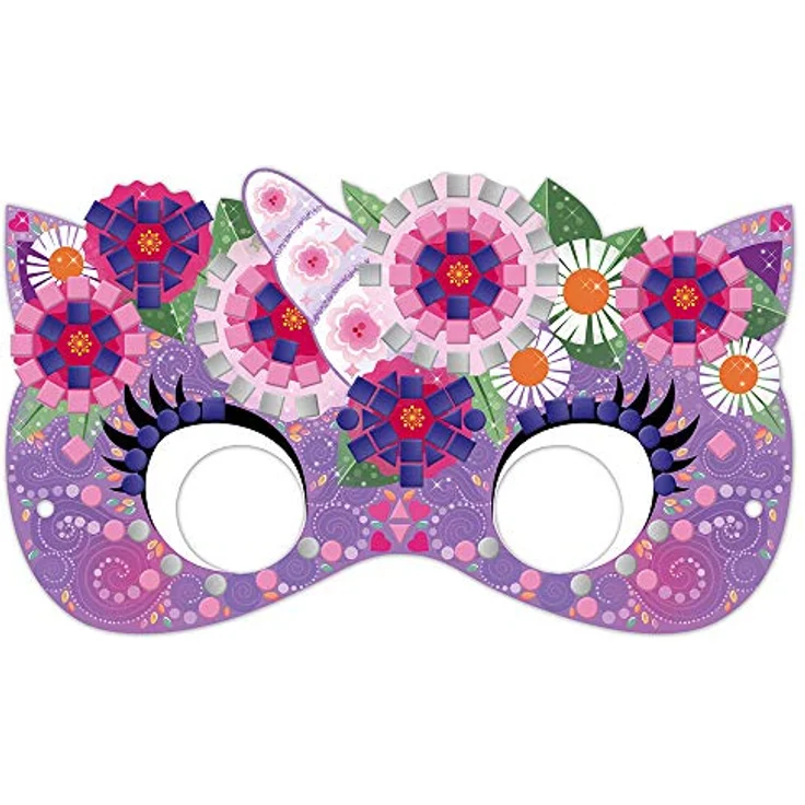 Janod - Beutel Mosaik Masken - Les Ateliers du Calme - Set für kreative Freizeitbeschäftigungen für Kinder - Entwicklung von Feinmotorik und Konzentration - Ab 7 Jahren, J07956, Mittel – Bild 4