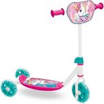 Mondo My First Stepje Eenhoorn, Kleinkindroller mit Einhorn-Aufdruck, weiss-rosa