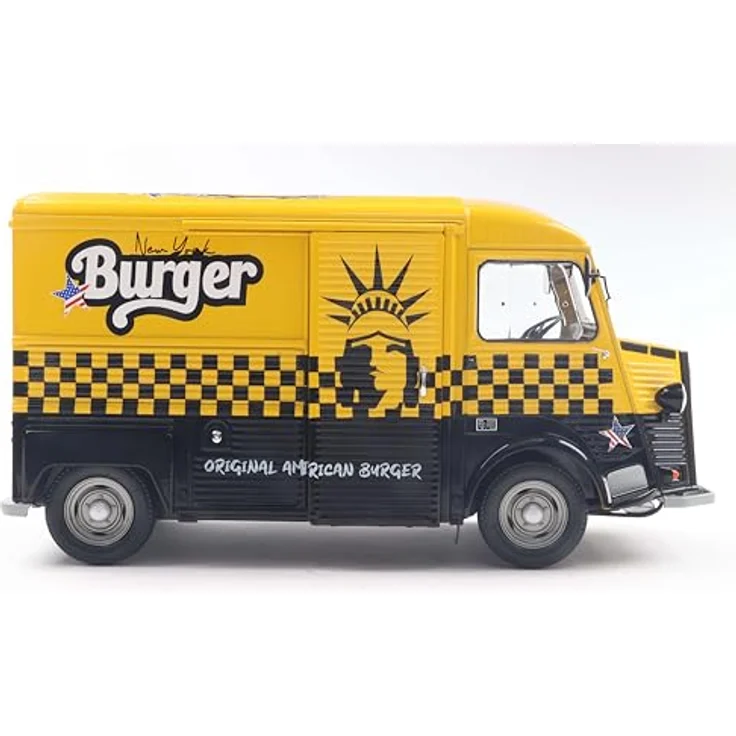 Solido 1:18 Citroën Type HY NYC BURGER, detailgetreues Die-cast Spielzeugauto in gelb mit stabiler Präsentationsbasis – Bild 2