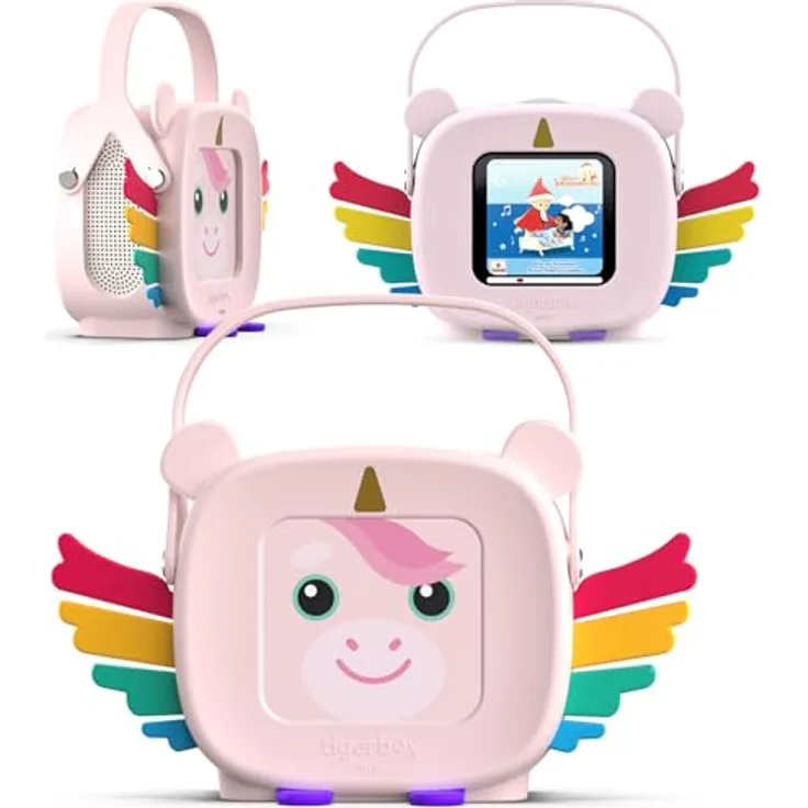 tigermedia tigerbox MINI - Elphi Einhorn | Hörspielbox für Kinder mit 2 Wochen tigertones Zugang, Offline-Modus, Lautstärkebegrenzung und Kopfhöreranschluss, kompatibel mit tigercards