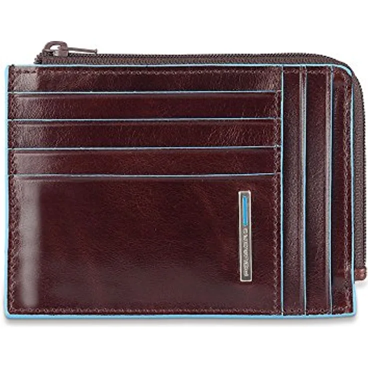 Piquadro Blue Square Münzbörse, 0.43 liters, Braun (Mogano)