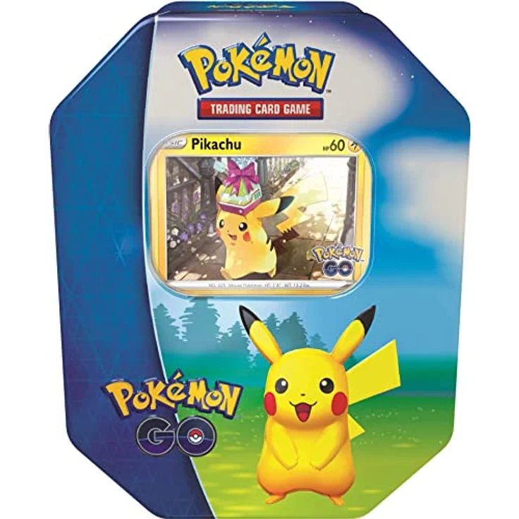 Pokémon TCG GO V Gift Tin (8660885) - Sammelkarten, 4 Go Boosterpacks, Folienkarte mit Blissey, Stickerbogen – Bild 5