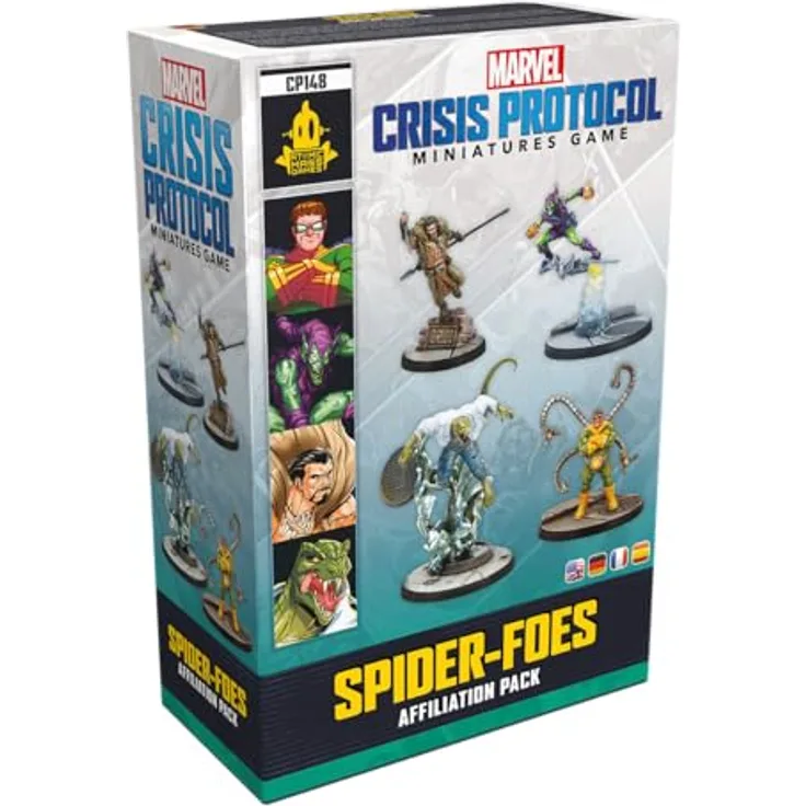 Atomic Mass Games AMGD2109 Marvel: Crisis Protocol - Spider-Foes Affiliation Pack mit 4 Miniaturen von Doctor Octopus, Green Goblin, Kraven der Jäger und Lizard