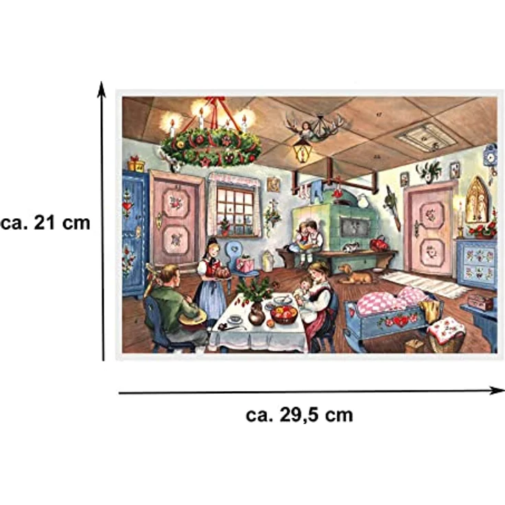 Richard Sellmer Verlag Adventskalender "Weihnachten in der Stube", nostalgischer Weihnachtskalender mit 24 tollen Bildern, Format A4 – Bild 4