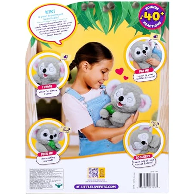 Moose Toys Little Live Pets - My Baby Koala Kiki, interaktives Spielzeug-Koala für Kinder ab 4 Jahren, aus softem Plüsch, reagiert auf Berührungen und Geräusche, AAA-Batterien – Bild 8