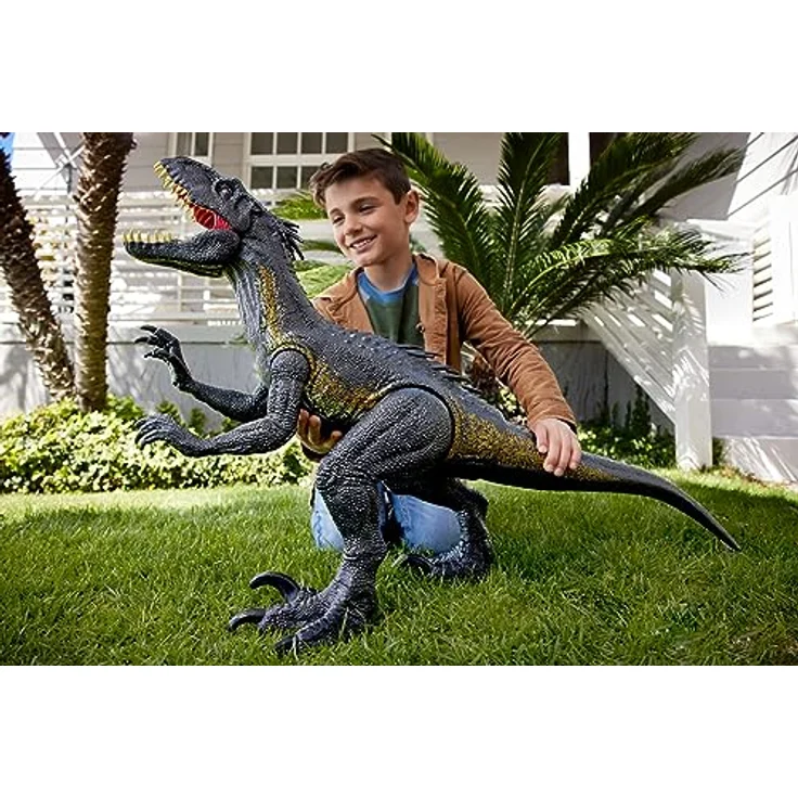 Jurassic World Riesendinosaurier-Spielzeug Indoraptor, verschlingt Minifiguren, ca. 90 cm lange authentische Figur – Bild 2