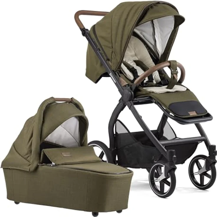 Gesslein FX4 Swing 2in1 Kinderwagen-Set, inkl. Babywanne Panorama Lyx, 10 kg leicht, ergonomische Liegeposition, UV-Schutz – Bild 2