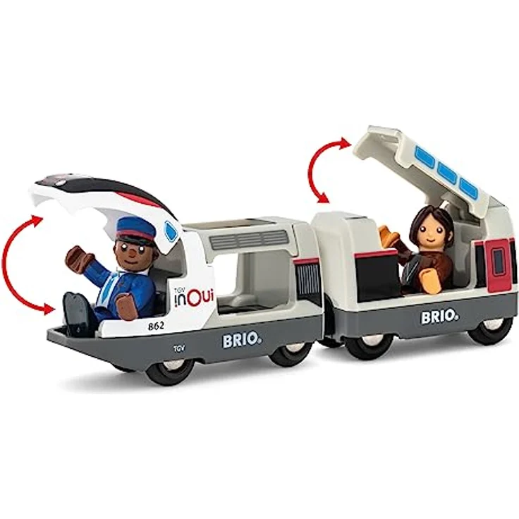 BRIO® Spielzeug-Eisenbahn BRIO® WORLD, TGV Hochgeschwindigkeitszug für 6 Figuren, Originaldesign, kompatibel mit BRIO World – Bild 5