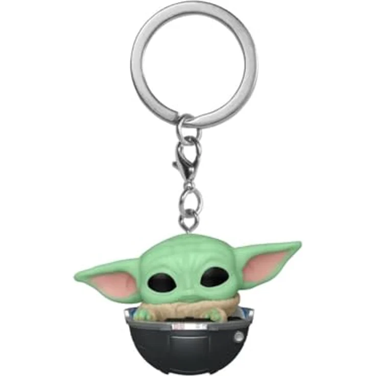 Funko Schlüsselanhänger Star Wars - The Mandalorian Grogu Keychain, Offiziell lizenziert, ca. 4cm groß, in Fenster Box – Bild 2