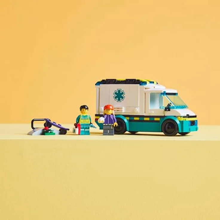 LEGO City Rettungswagen - Spielzeug mit 2 Minifiguren (Skateboarder und Fahrer) - Lernspielzeug für Jungen und Mädchen ab 5 Jahren - Geschenkideen zum Geburtstag und für die Feiertage 60451 – Bild 5