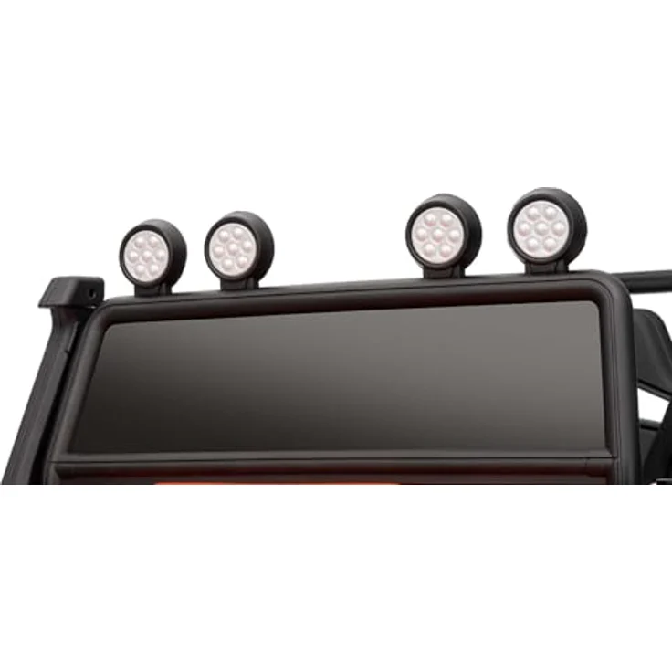 Beneo Elektrisches Kinderfahrzeug Land Rover Defender 110 SVX 12V, rot, 4x4-Antrieb, LED-Lichter, Bluetooth, USB/AUX-Eingang, Lithium-Akku, 4 x 25W-Motor, originale Lizenz – Bild 6