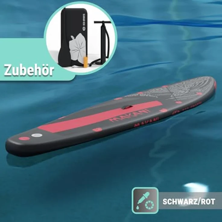 HAGO Inflatable SUP-Board Allround Komplettset 320 cm mit Drop-Stitch-Kern, stabil und transportfreundlich, bis 120 kg belastbar – Bild 2