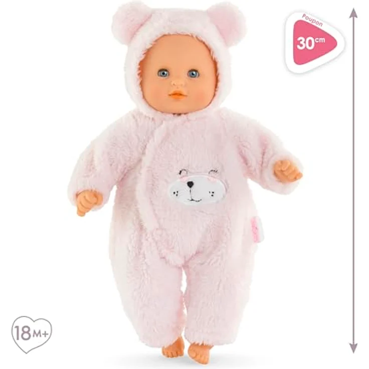Corolle® Babypuppe Corolle Mon Premier Poupon Calin Teddy Bär, mit Vanilleduft, 30cm, hellrosa – Bild 3