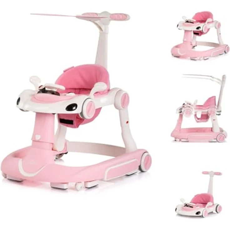 Chipolino Happy Walker 5-in-1 Lauflernhilfe, mit Wippfunktion, Musik und Lichtern, höhenverstellbar, blau – Bild 1