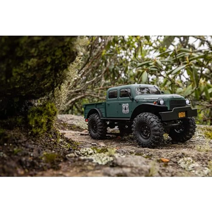 Axial RC Truck SCX24 40's 4-Türer Dodge Power Wagon Grün 1/24 4 Radantrieb RTR mit Pro-Line Reifen und Impulse Bead-Loc Rädern – Bild 3