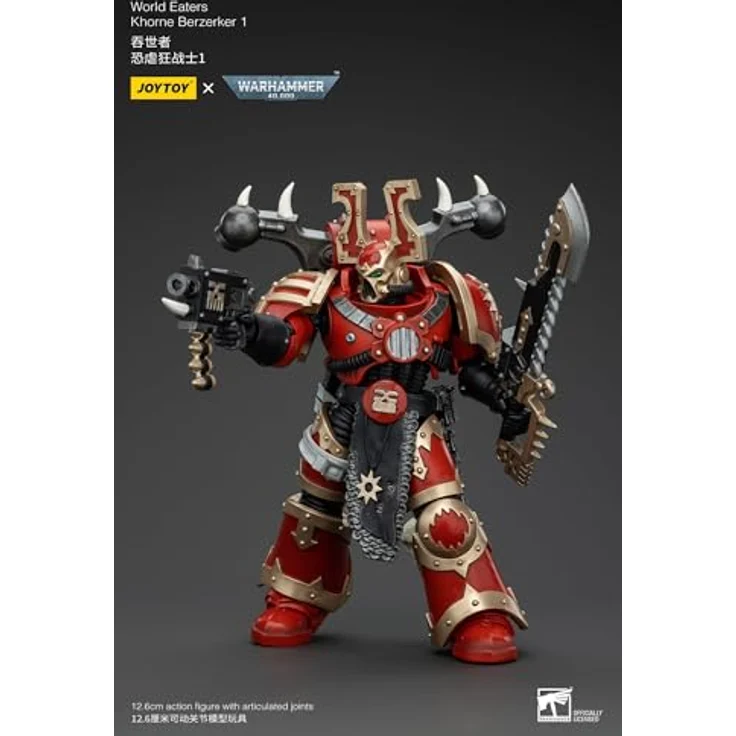 JOYTOY Warhammer 40k Action Figure 1/18 World Eaters Khorne Berzerker, 13 cm, beweglich mit Zubehör – Bild 5