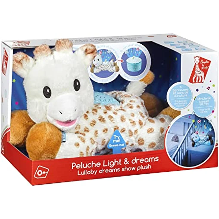 Sophie La Girafe Plüsch Licht und Nacht Träume, 3-in-1 Nachtlicht mit 15 Melodien und Sternprojektor – Bild 7