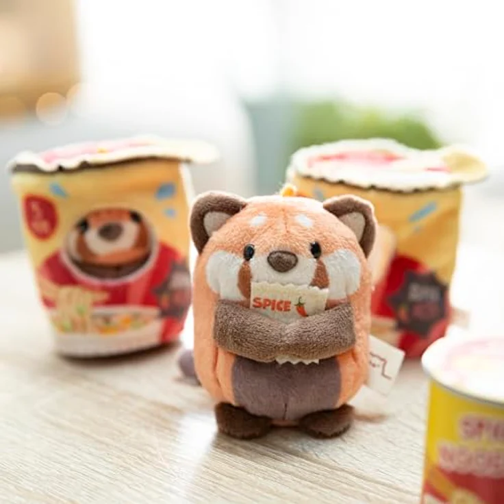 NICI Kuscheltier roter Panda Akai, 8cm Plüsch mit Gewürz & Instantnudel Kostüm, 3-in-1 Sammelfigur – Bild 5
