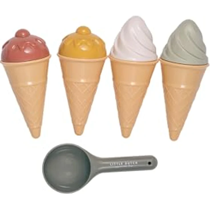 Little Dutch Fresh Greens Sandkastenspielzeug, 9-teiliges Wasserspielzeug für Kinder ab 18 Monaten, leicht und praktisch für Reisen – Bild 1