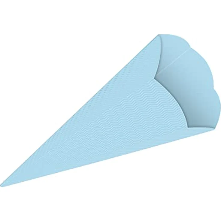 itenga Schultüten Rohling aus Bastelwellpappe, 68 cm, 6-eckig, hellblau, zum Selbstbasteln und -gestalten – Bild 1