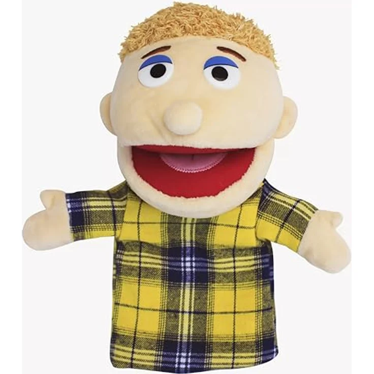 LOMTRATS Familie Handpuppen für Kinder, 6-teiliger Satz mit beweglichem offenen Mund, aus weichem Plüsch, ideal für Storytelling und Unterricht, ca. 30 cm groß, Maschinenwaschbar – Bild 1