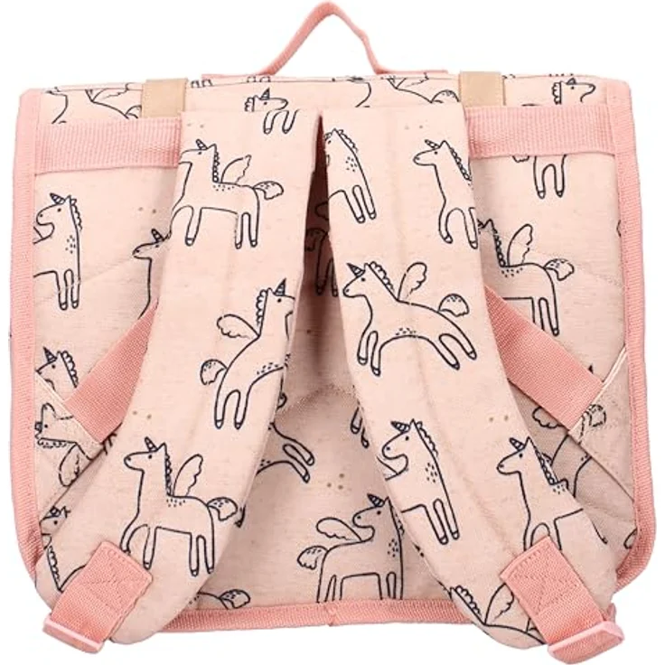 Kidzroom Schulranzen Einhorn, rosa Rucksack aus recyceltem Polyester, großes Hauptfach, verstellbare Schultergurte, 7 Liter Volumen – Bild 4