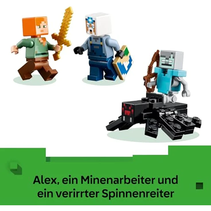 LEGO Minecraft 21277, Spitzhackenmine Bausatz mit 3 Figuren, interaktive Spielzeugwelt für kreative Abenteuer, mehrfarbig – Bild 4
