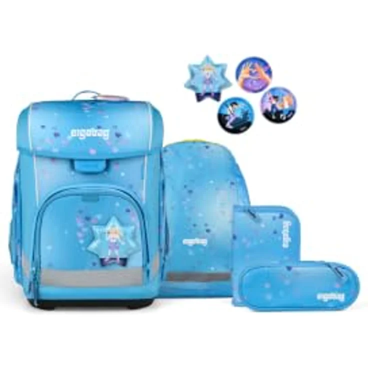 ergobag cubo light Schulranzen-Set BühnenfieBär, 21 Liter Volumen, 860 g leicht, wasserabweisendes Material, inkl. Sportbeutel – Bild 1